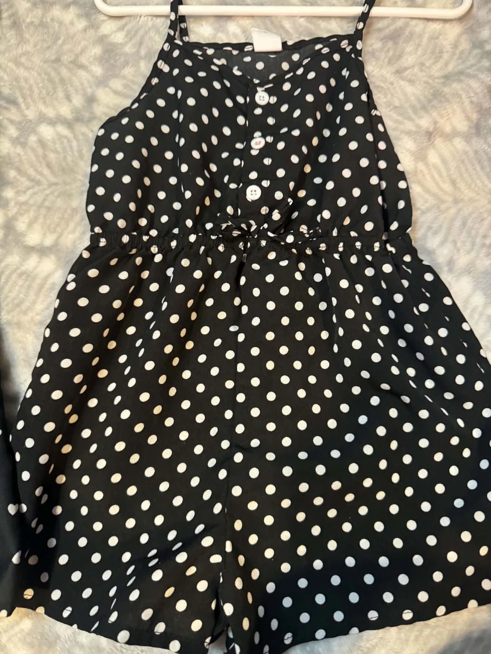 Kids Black Heart & Polka Dot One-Piece Rompers - Pack of 2